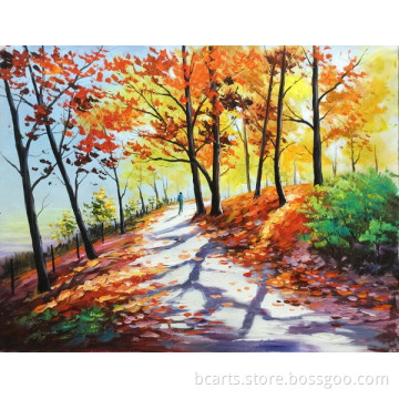 China Professional Manufacturer handmade natural fall scenery painting